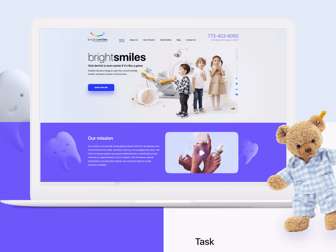 Cover image for Pediatric Dentistry Website