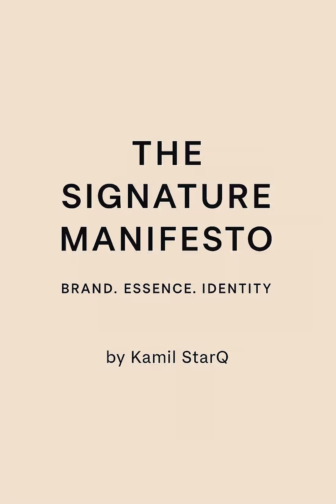 Cover image for The Signature Manifesto