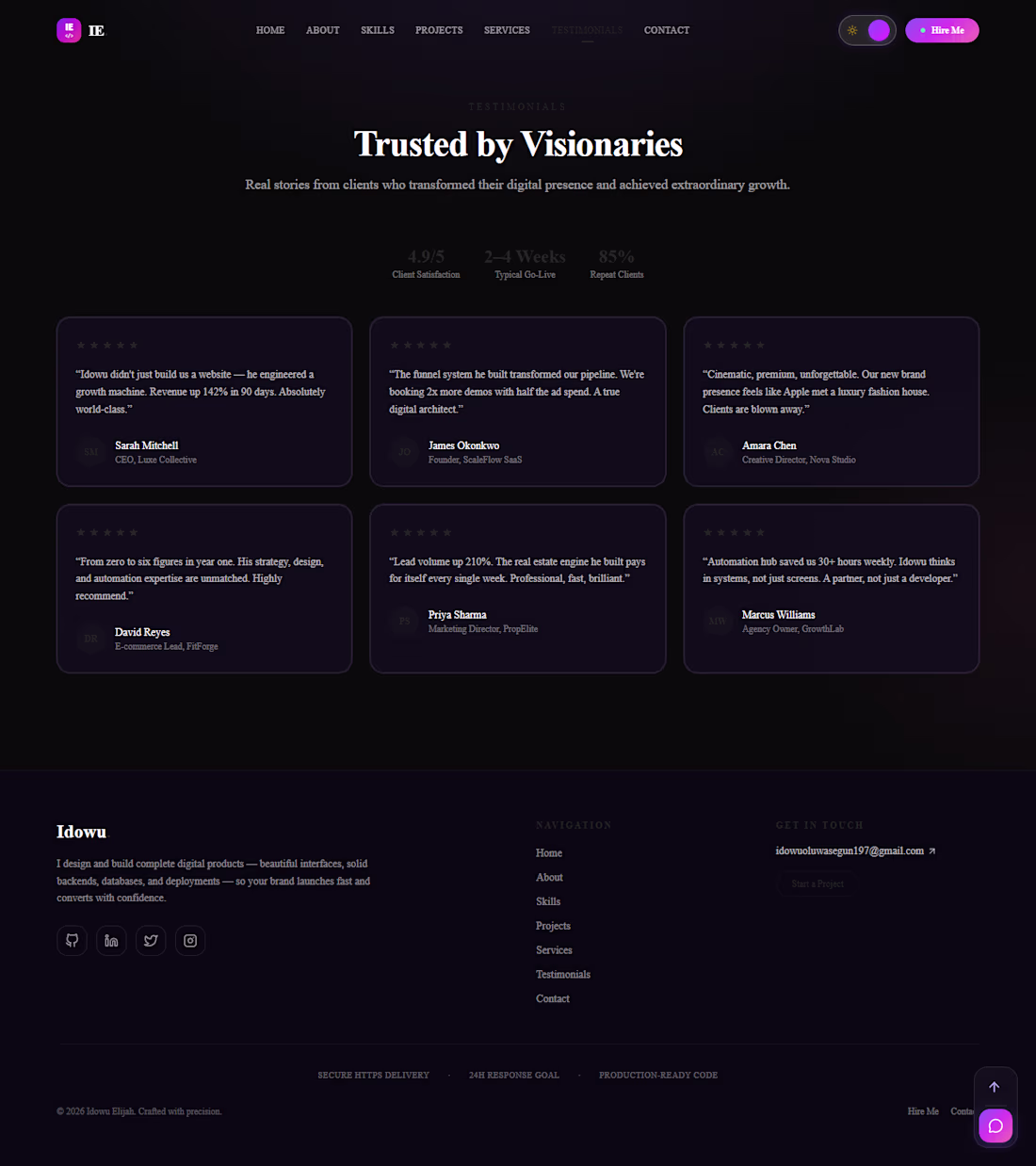 Cover image for Professional Developer Portfolio Website
