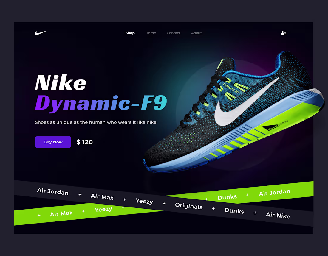 Cover image for sneaker shoe landing page, footwear, Shopify, Adidas