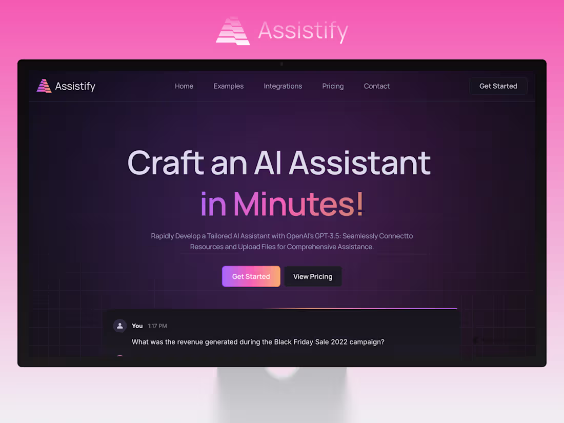 Cover image for Assistify - AI SaaS & Startup Framer Template