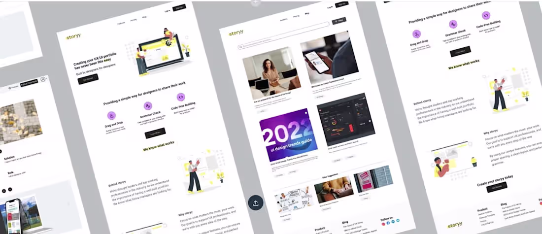 Cover image for Storyy - A Portfolio Builder For New UX Designers