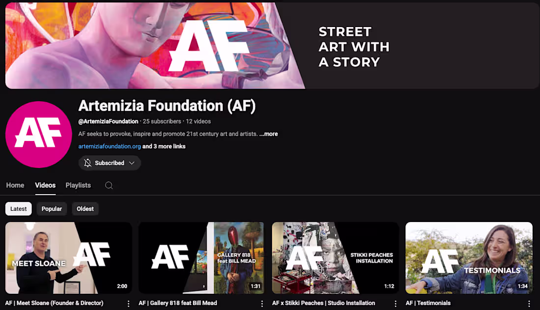Cover image for Artemizia Foundation | AF Museum