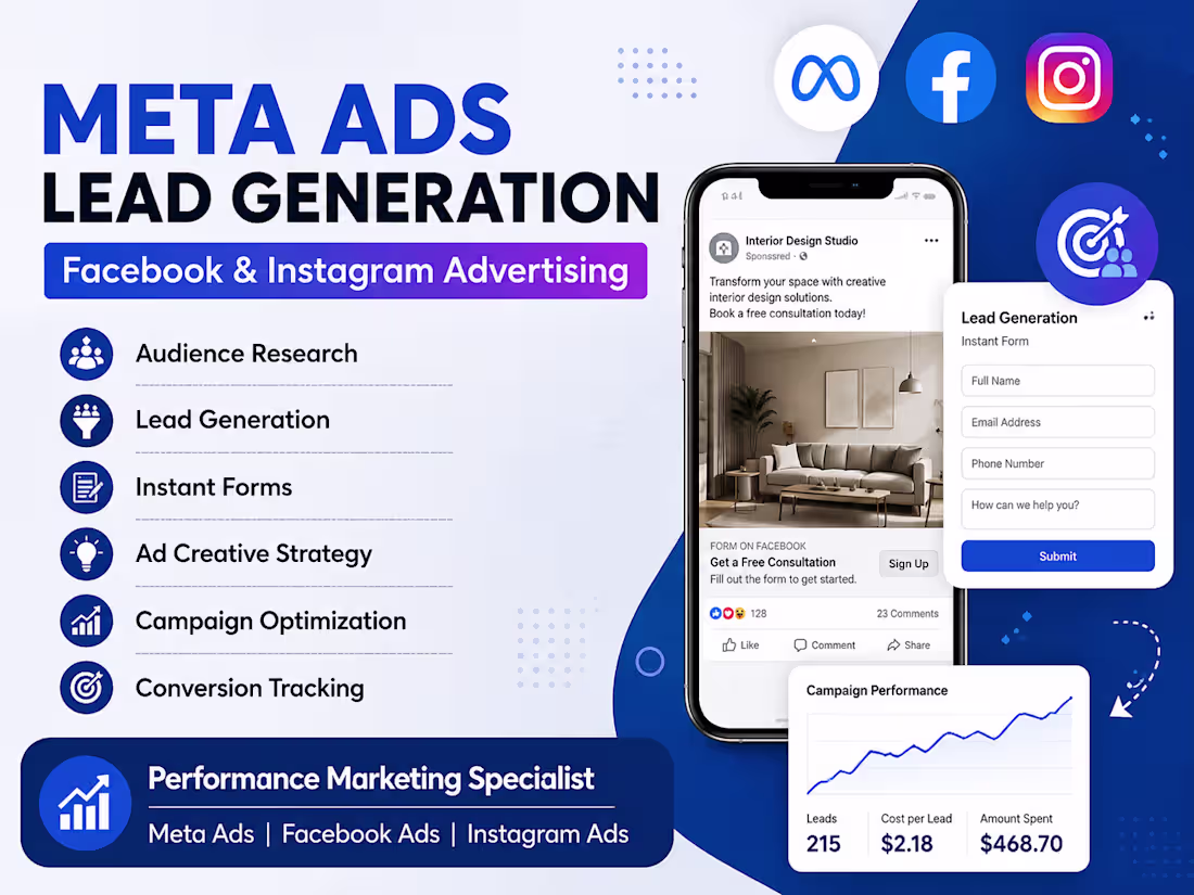 Cover image for Meta Ads Lead Generation & Campaign Management