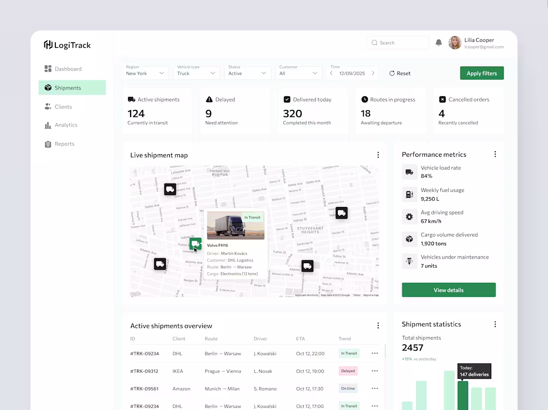 Cover image for  Logistics Platform | UX Design | Web Design | SaaS | Figma