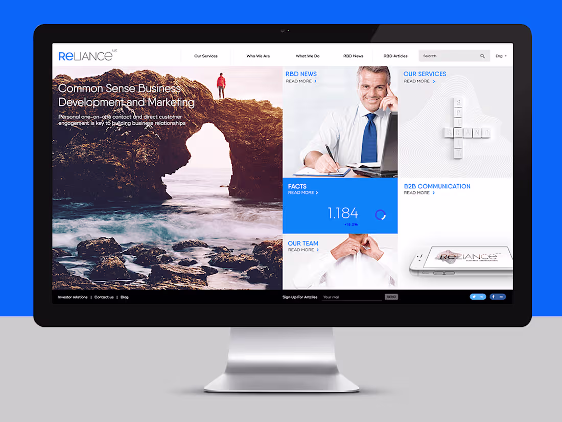 Cover image for Reliance Website Design :: Behance