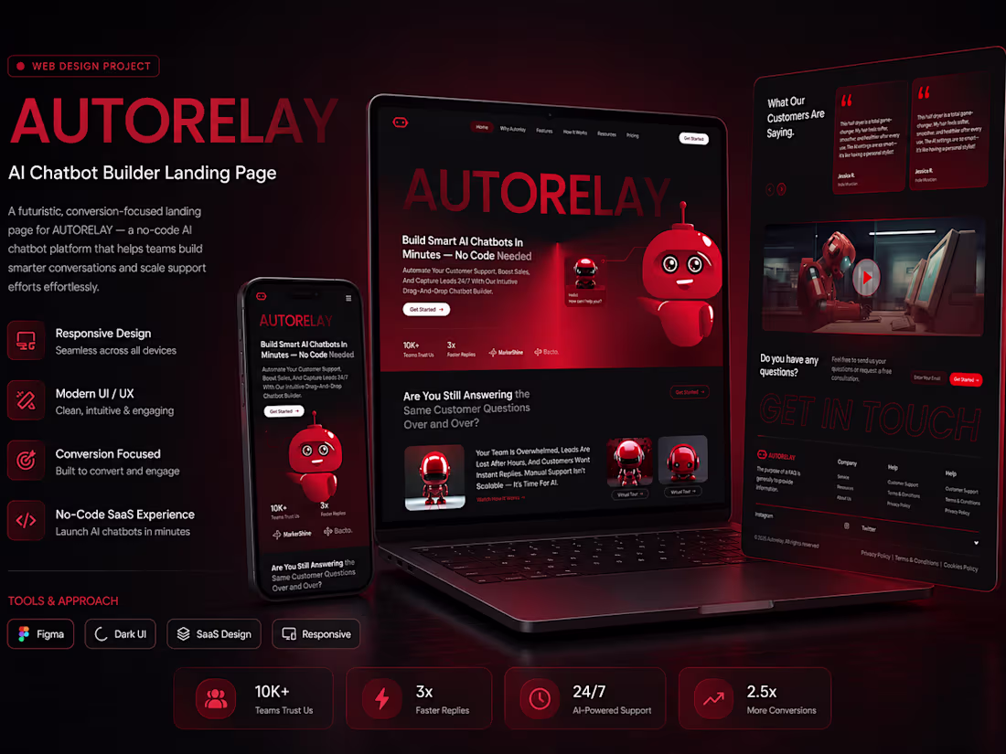 Cover image for Webflow-based bold, futuristic landing page