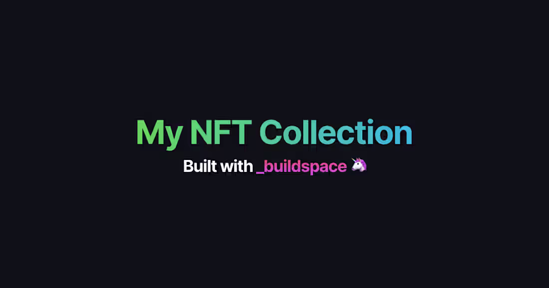 Cover image for My NFT Collection