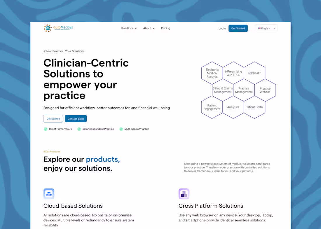 Cover image for Automedsys Website Landing Page Redesign
