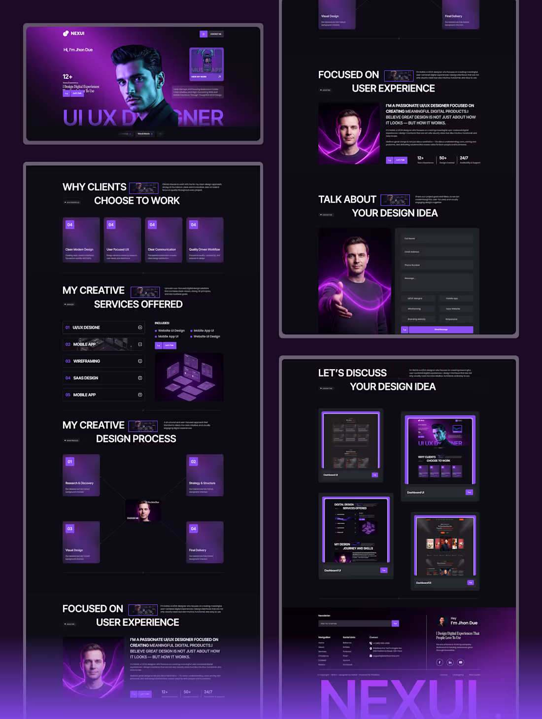 Cover image for Portfolio — NexUI Design This project showcases a modern and...