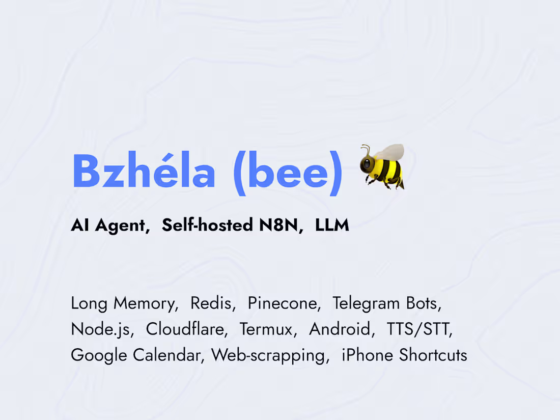 Cover image for Telegram AI Agent with Memory,