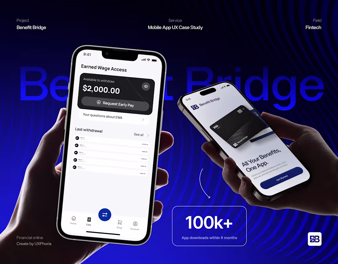 Cover image for iOS & Android App UX/UI Design for Fintech App