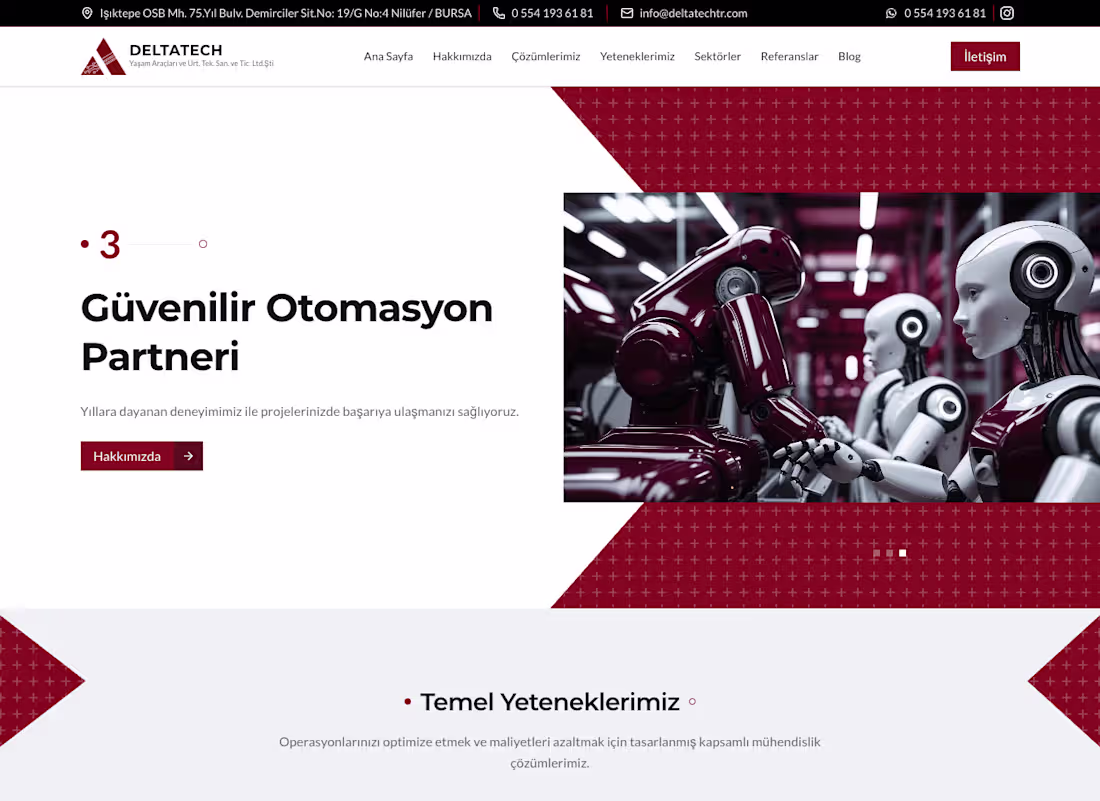 Cover image for B2B corporate website for Deltatech,