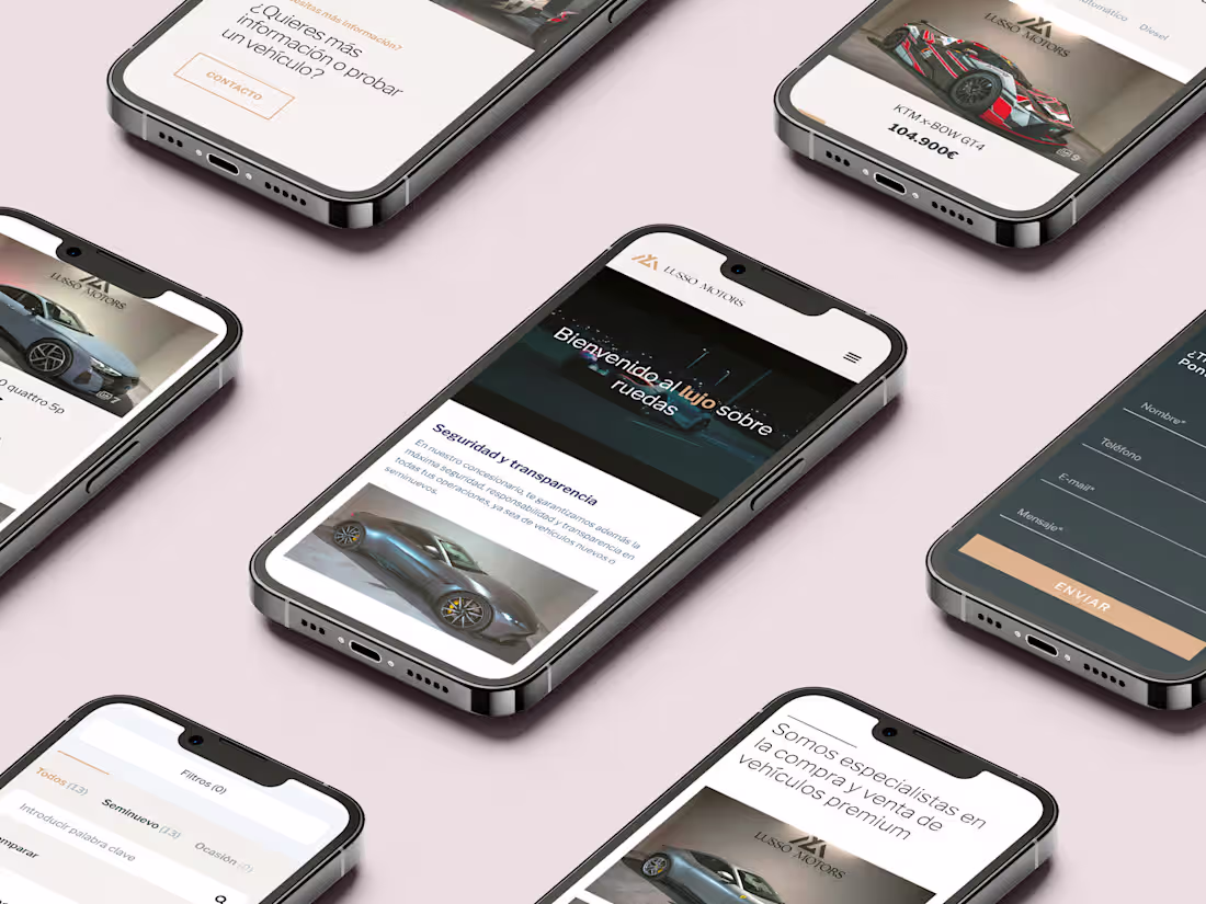 Cover image for Lusso Motors - Website UI/UX Design