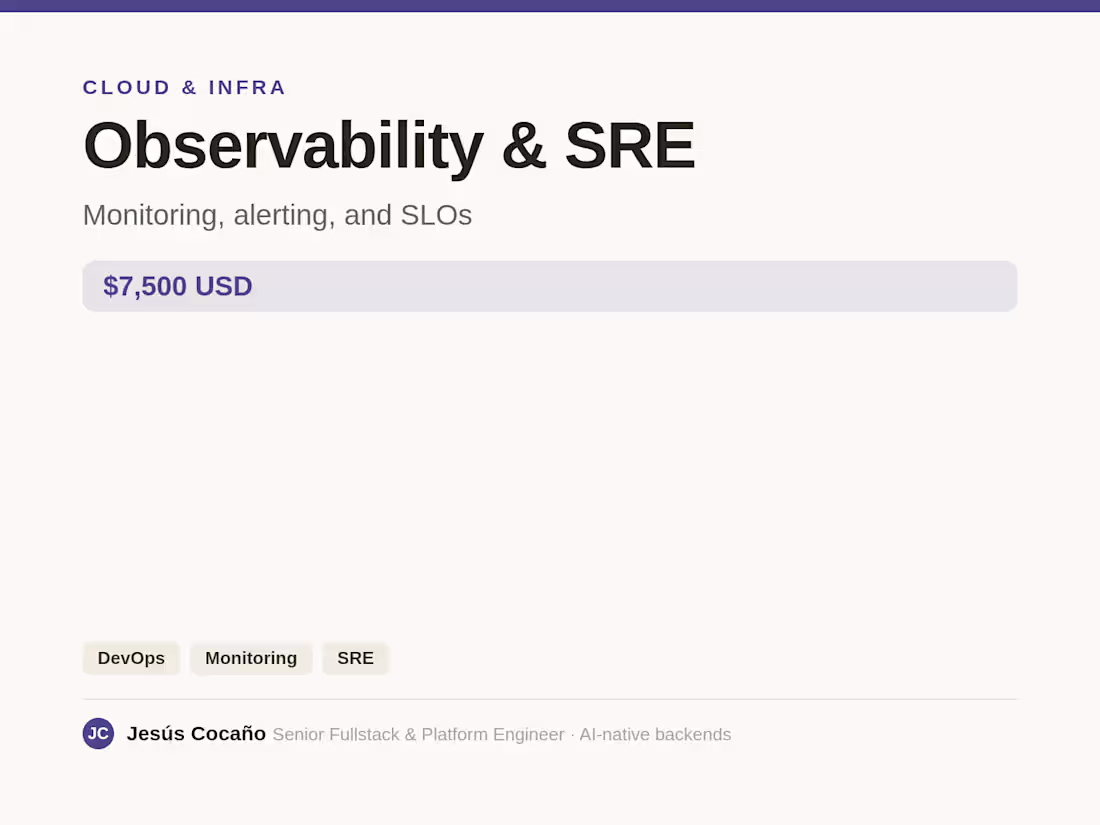 Cover image for Observability & SRE