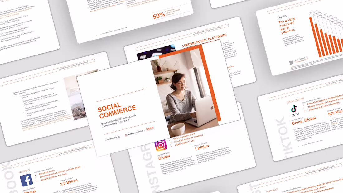 Cover image for Whitepaper on Social Commerce for Adobe Isobar