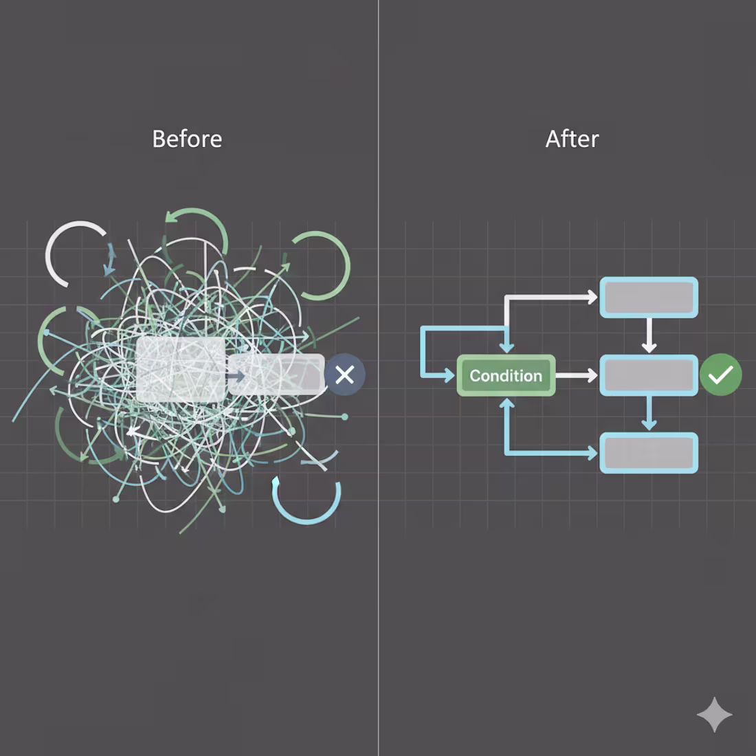 Cover image for Create a before-and-after style visual representing automati...