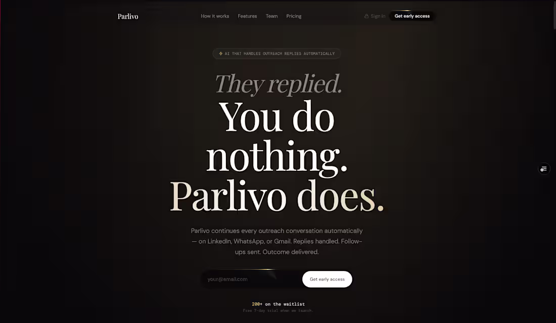 Cover image for Parlivo — Multi-Channel AI Outreach