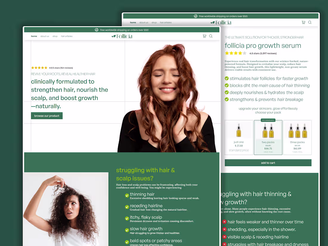 Cover image for Follicia – Hair Serum Shopify