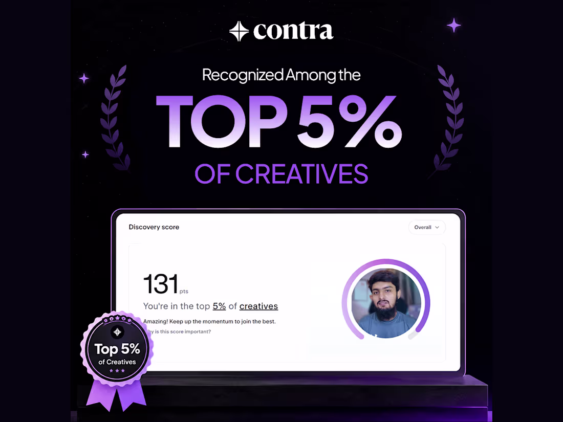Cover image for Top 5% of creatives.
Honestly did