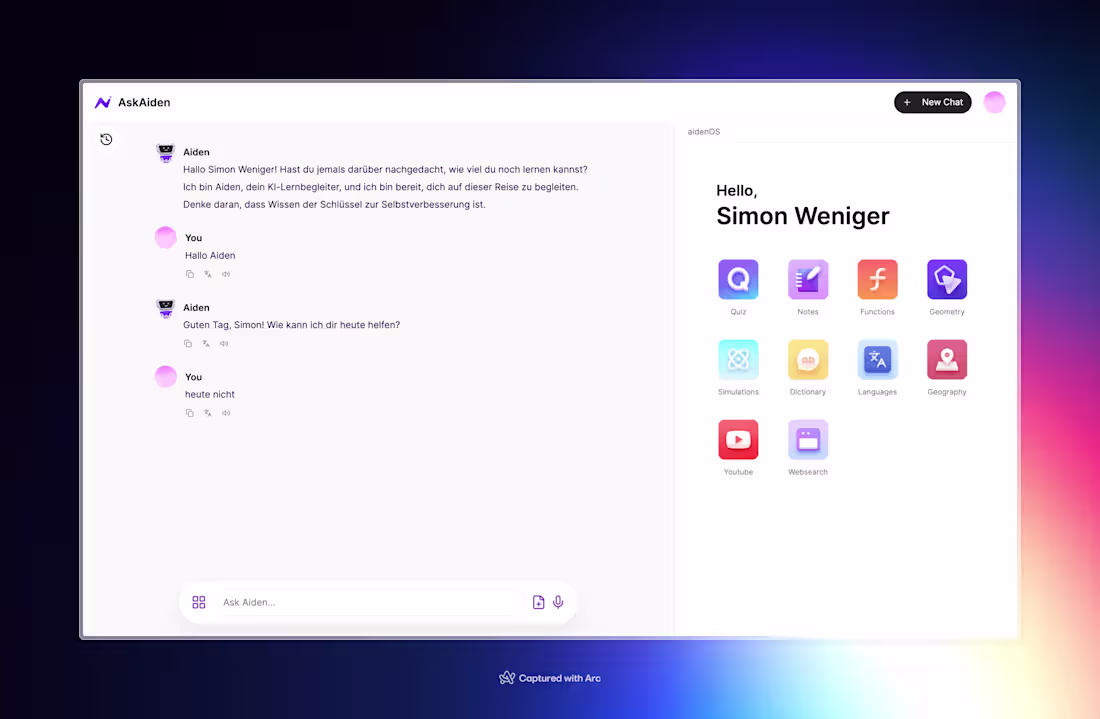 Cover image for AskAiden - Web App