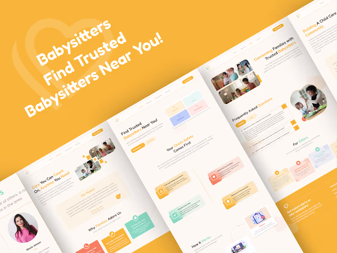 Cover image for Designed a modern babysitter hiring