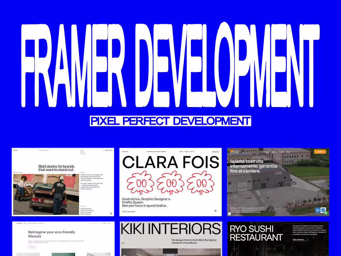 Cover image for Landing Page Framer Development
