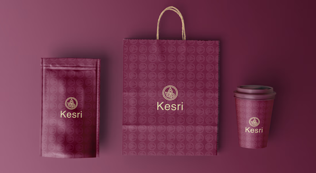 Cover image for Kesri Sweets & Bakery: Premium Indian Logo Design