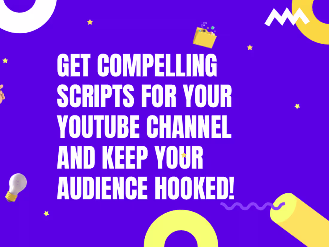Cover image for I’ll write an engaging YouTube script for your channel