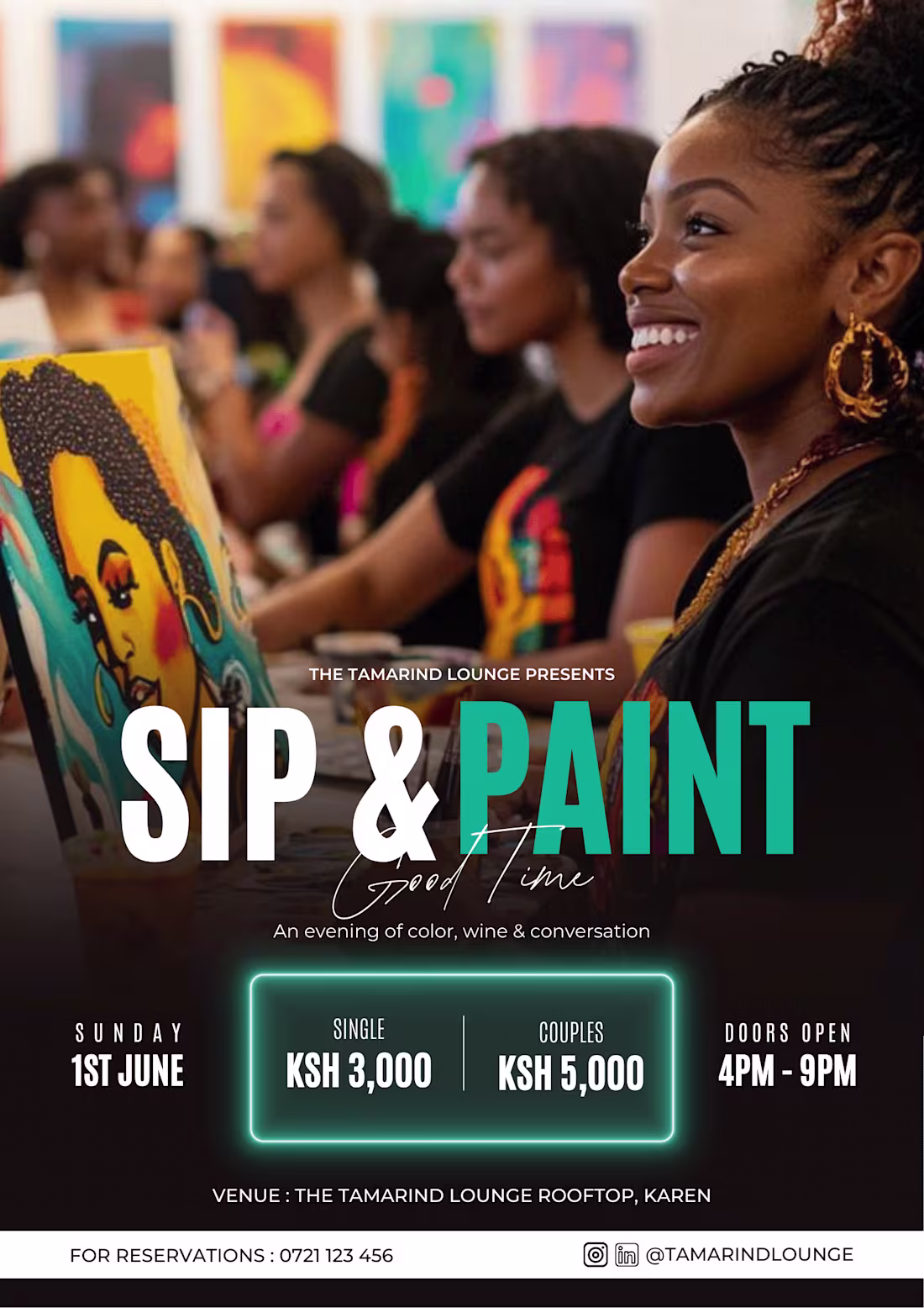 Cover image for Sip & Paint Event Poster