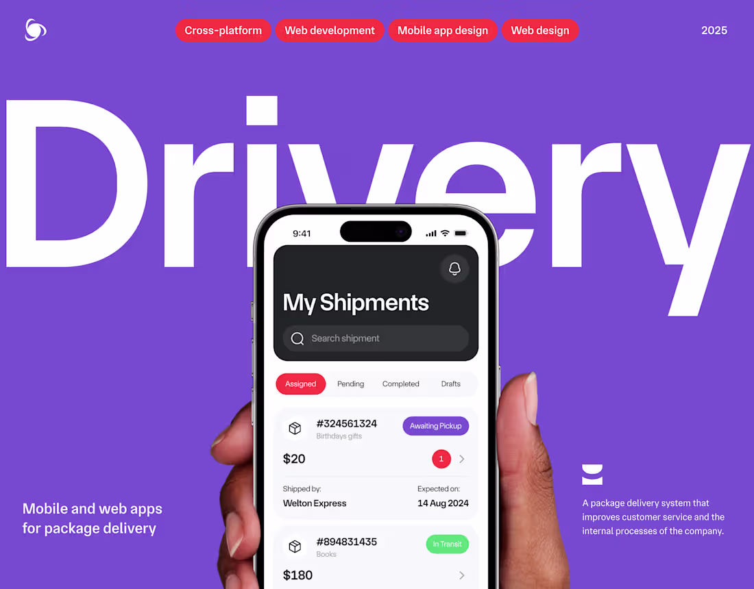 Cover image for Delivery App: Package Delivery Mobile App | Ronas IT