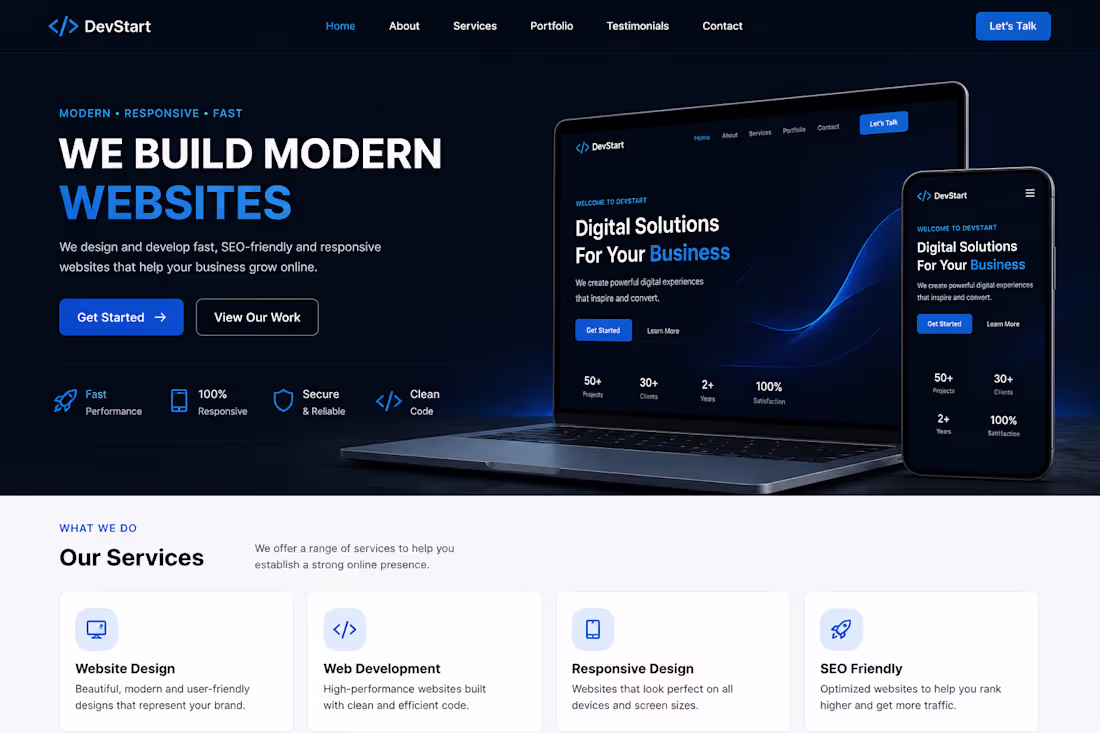 Cover image for Modern Website Development