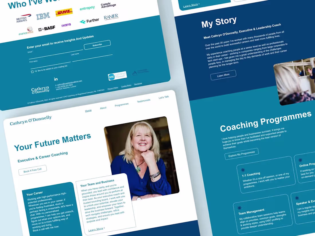 Cover image for Brand strategy and website redesign for a Career Coach
