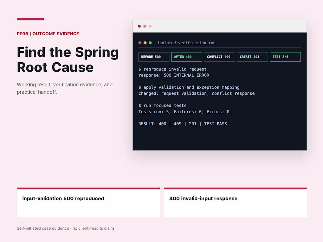 Cover image for Spring Boot Root-Cause Diagnosis