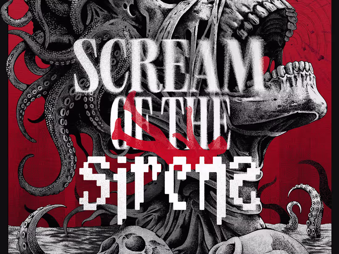 Cover image for Dark surrealist editorial illustration created