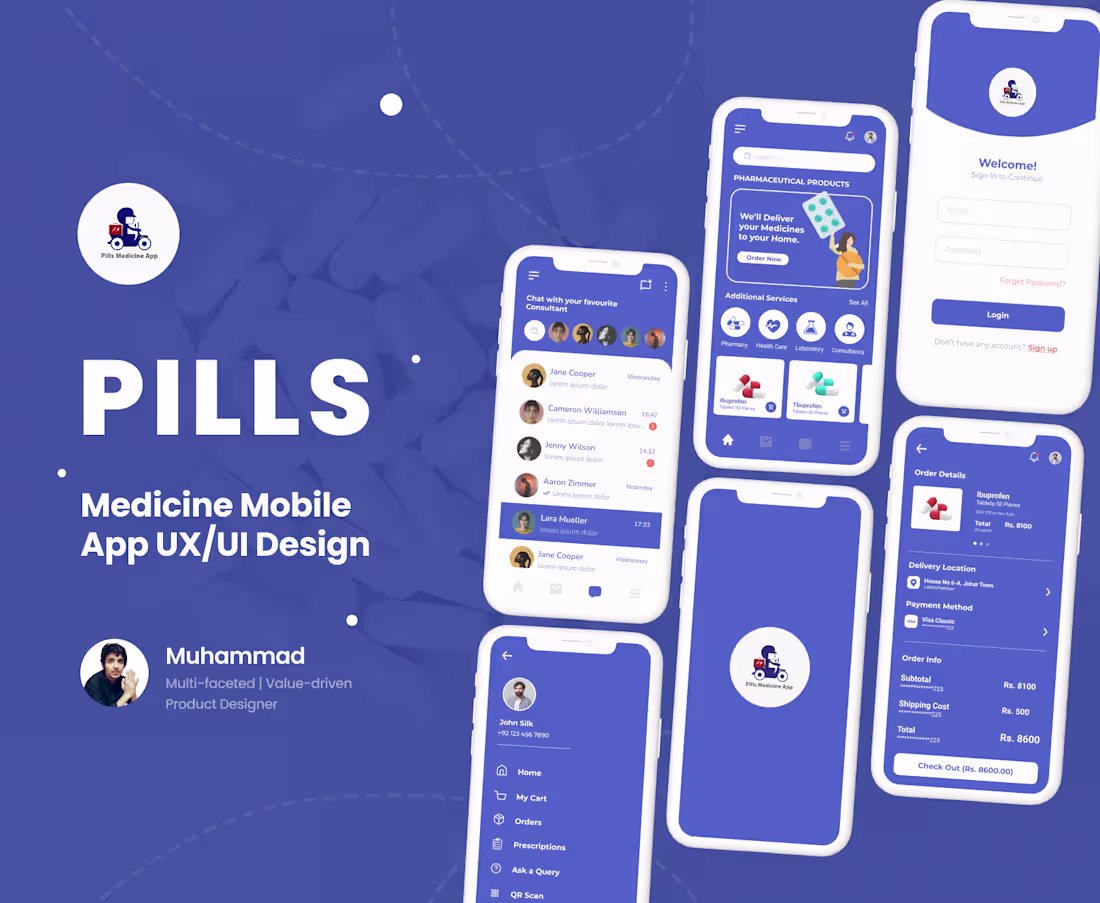 Cover image for Pills Medicine App | UX/UI Design