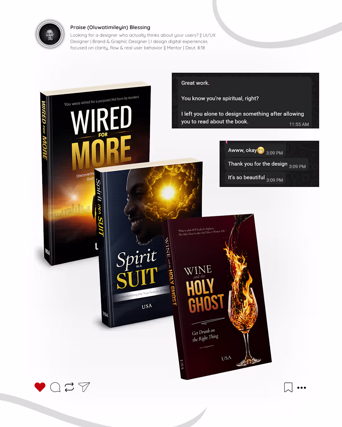 Cover image for Designed three book covers and