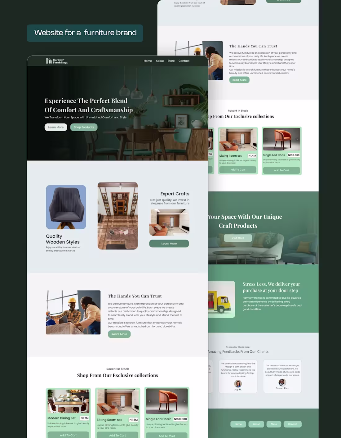 Cover image for Furniture brand website design and development