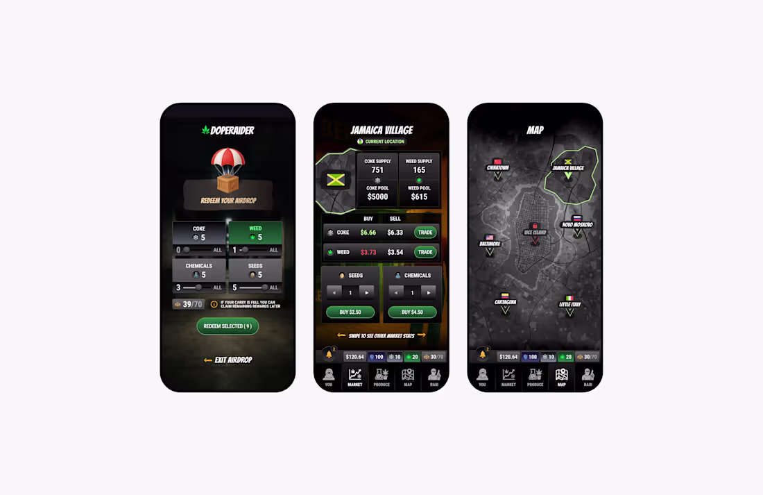 Cover image for Screens from Crypto Game: Doperaider