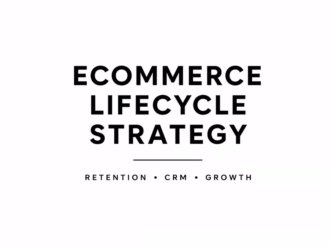 Cover image for Developed a lifecycle-focused ecommerce strategy