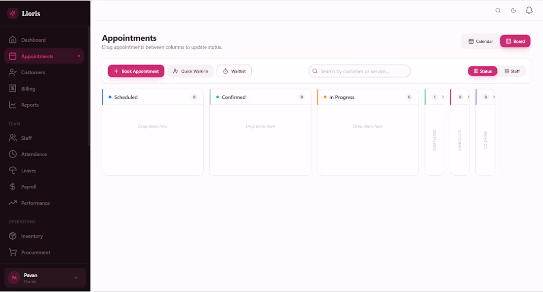 Cover image for Lioris — Multi-Tenant SaaS Platform
