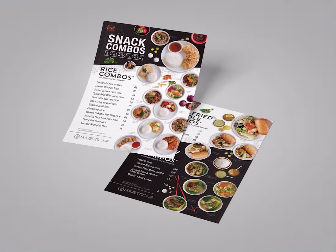 Cover image for Majestic Restaurant — Combo Menu
