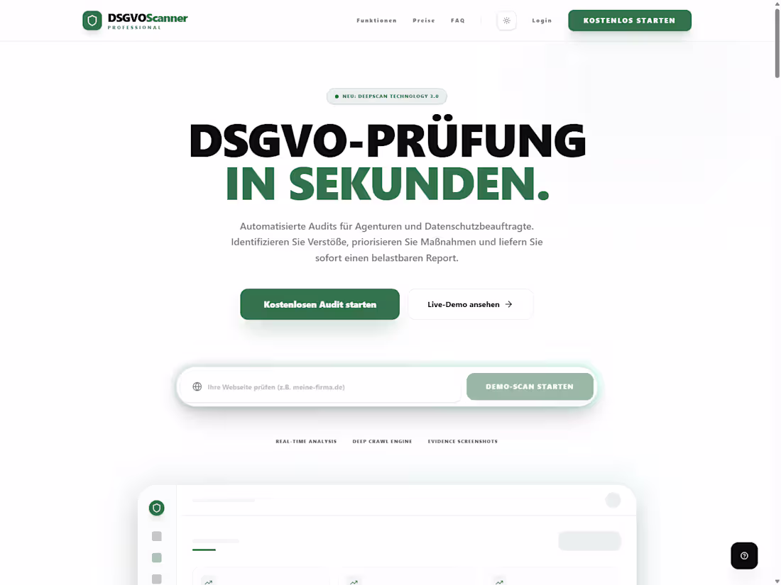 Cover image for DSGVO Scanner — live GDPR/DSGVO