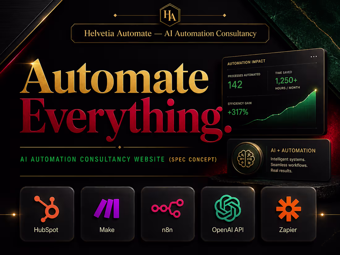 Cover image for Helvetia Automate — AI Automation Consultancy