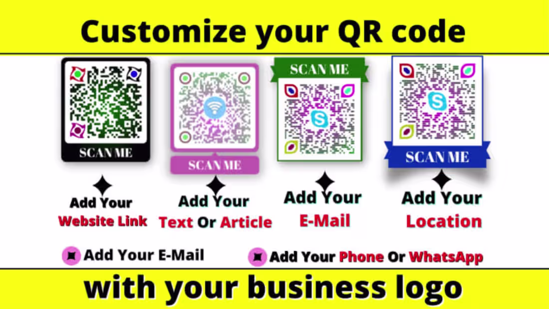 Cover image for I will design a customized QR code with your business logo