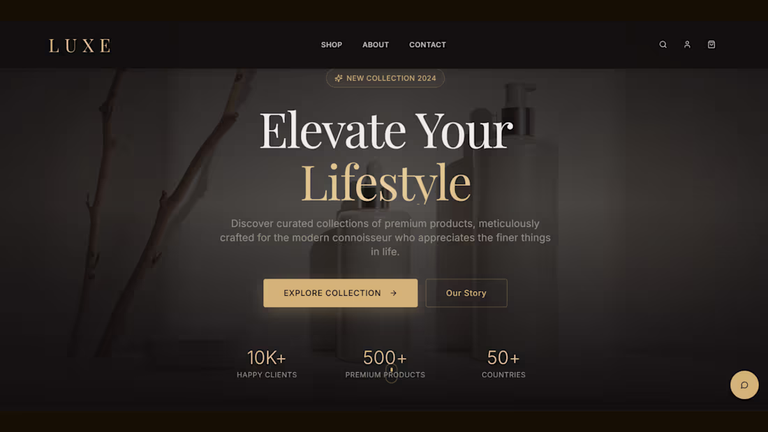 Cover image for I'm building a sleek landing page for a luxury e-commerce br...