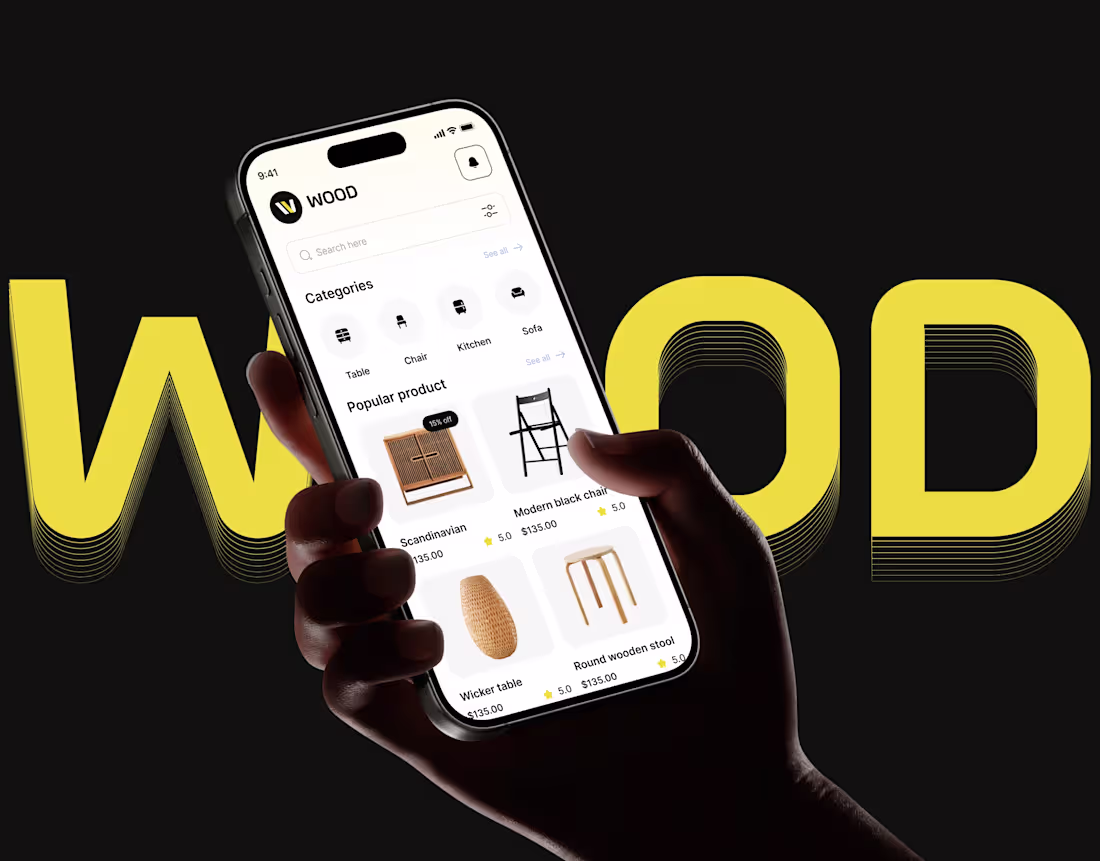 Cover image for WOOD - Ecommerce Mobile App | Case study