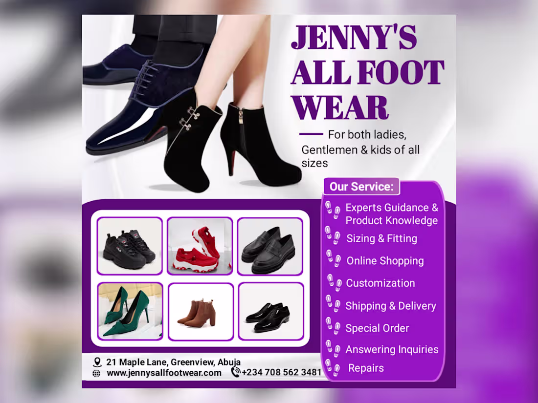 Cover image for FOOTWEAR STORE FLYER DESIGN
This was