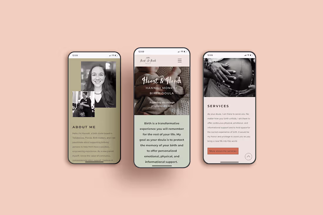 Cover image for Branding + Website for Heart & Hands Doula