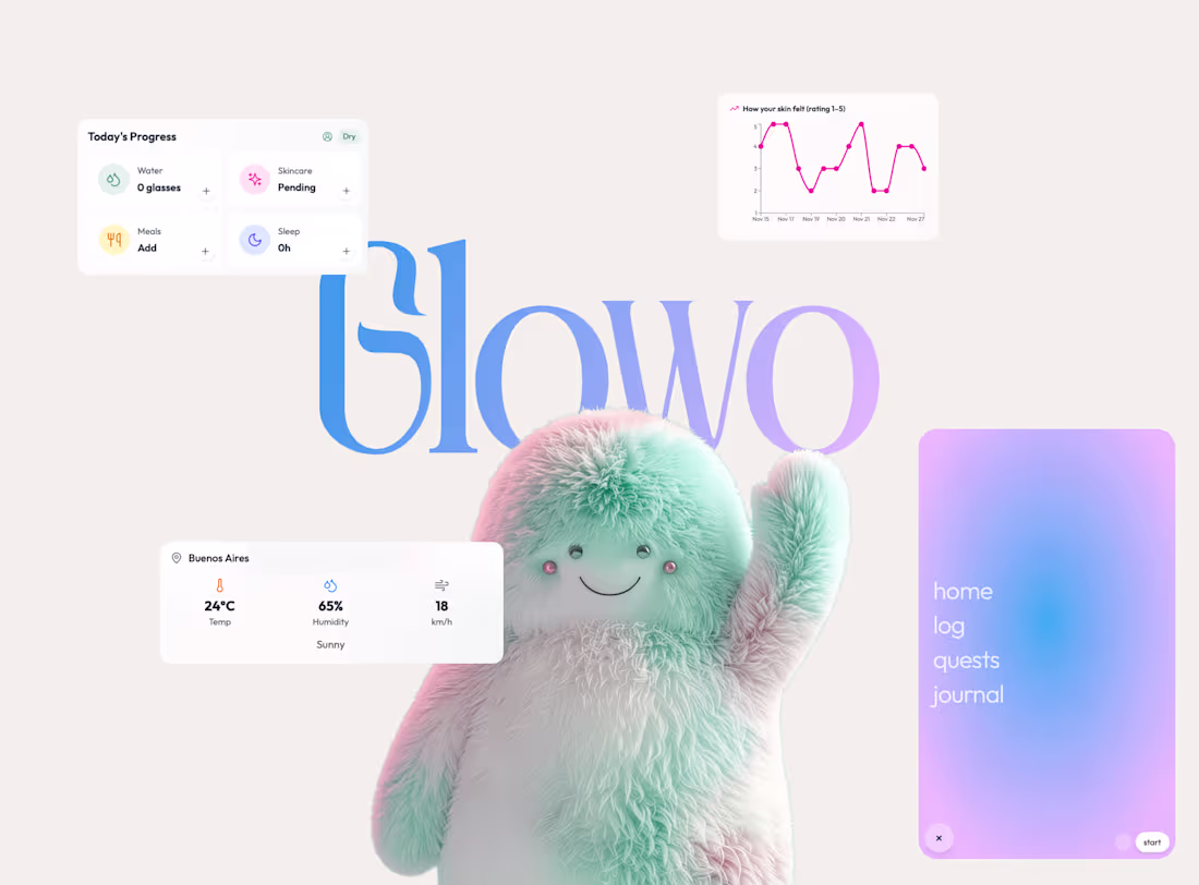 Cover image for Glowo | A Virtual Pet for Modern Self Care